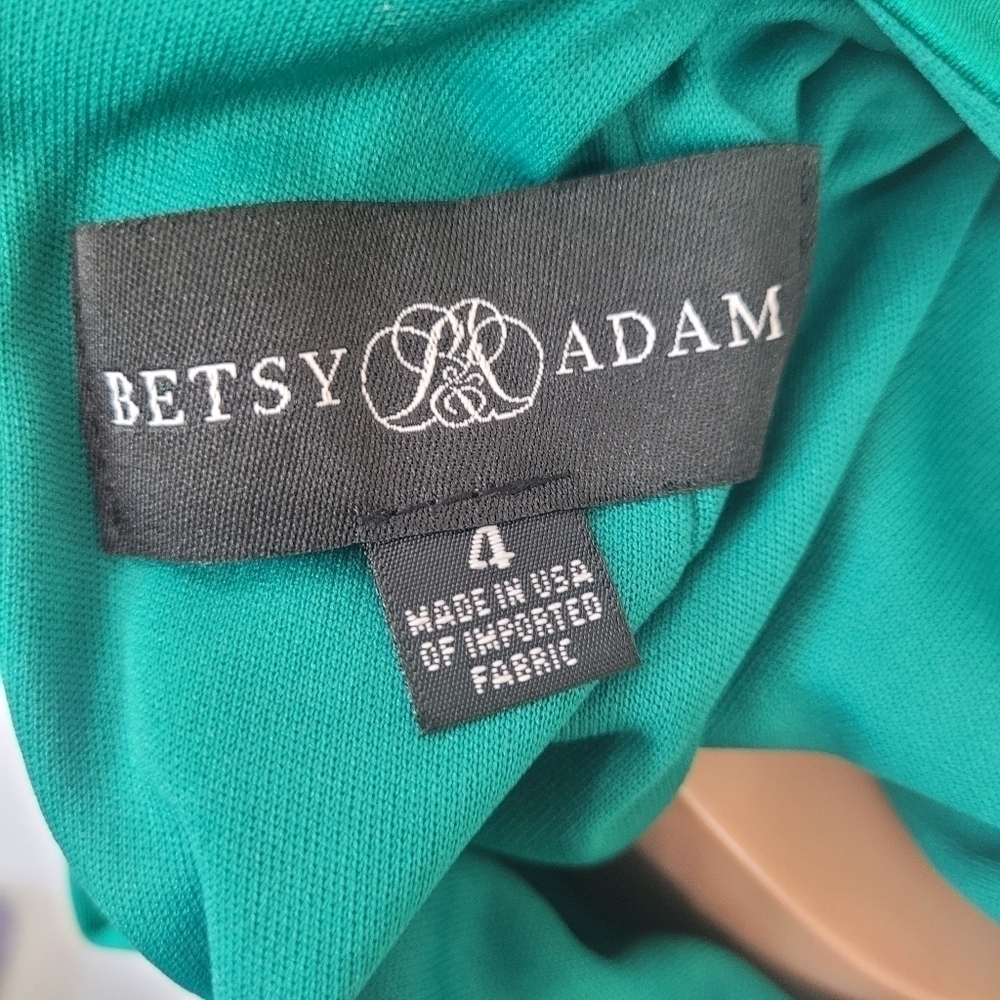 Betsy and Adam Long Sateen Corset Lace Up Back Dress - Picture 12 of 13